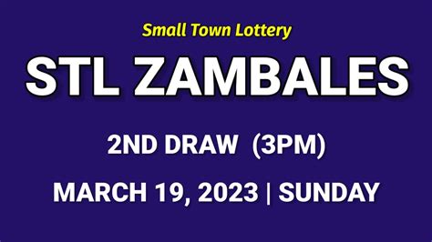 stl zambales 2nd draw today|STL Result Today .
